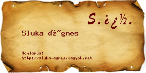 Sluka Ágnes névjegykártya