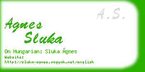 agnes sluka business card